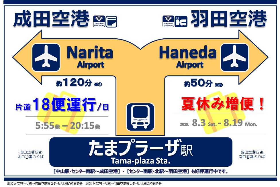 たまプラーザ駅 羽田空港直行バス 夏休み期間中に臨時増便いたします お知らせ 東急バス